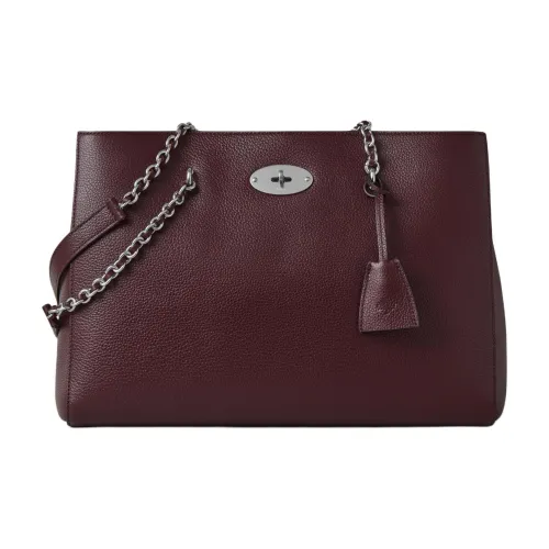 Mulberry Lily Коровья кожа Тоут Сумка Сумка для покупок Сумка через плечо Маленькая Женская Вишнево-красная