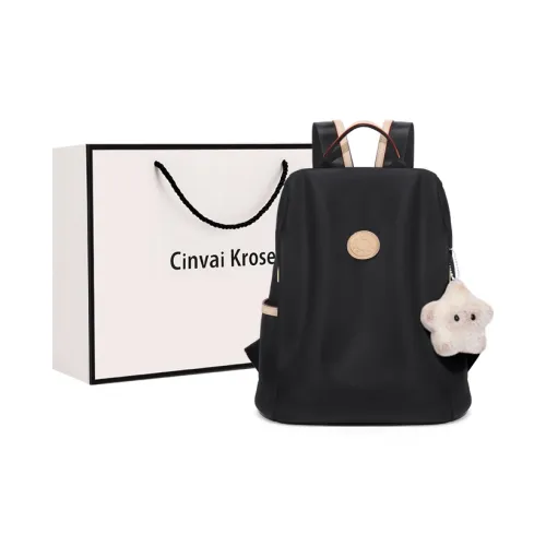 CinvaiKrose Ткань Рюкзак Средний Женские Mystic Мечтательный черный Абрикосовый цвет швейцарских конфет