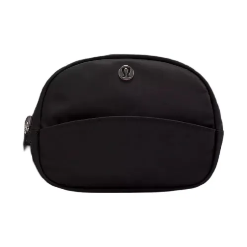 lululemon Полиэстер с Нейлоном Makeup Bag Клатч Мини Женский Черный Серебряный