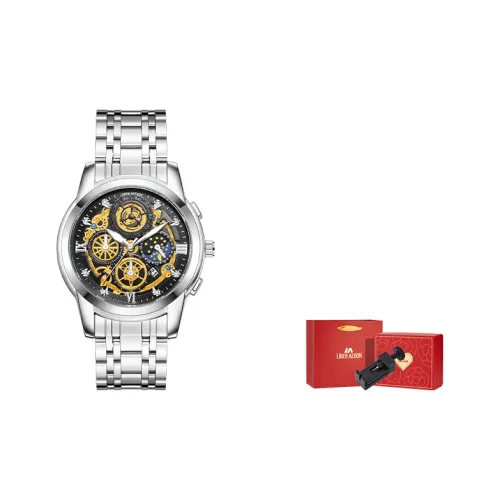 LIBER AEDON Кварцевый механизм Черный циферблат Мужские часы