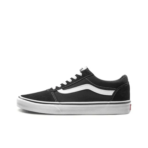 Vans Ward Детские Скейтбординги Низкий Топ Черный Белый Школьный возраст
