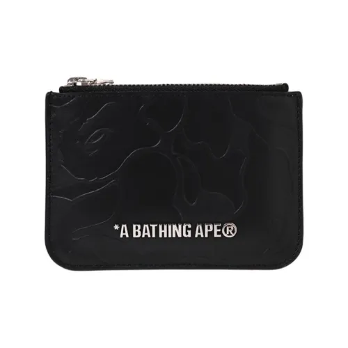 A BATHING APE Кошелек из коровьей кожи стандартный унисекс черный