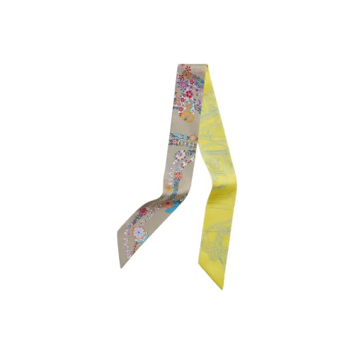 HERMES Шелковые шарфы Унисекс Желтый