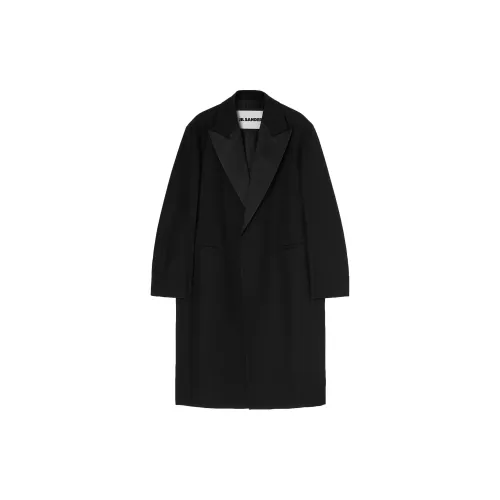 JIL SANDER Мужское черное пальто