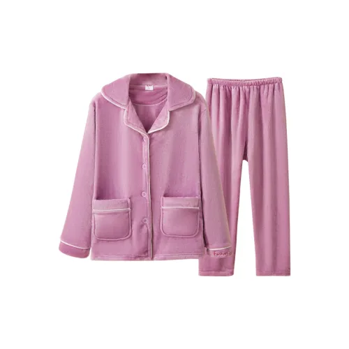 H YXIANG Пижамный комплект женский розовый фиолетовый