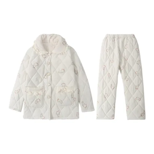 Lan Miao Пижамный комплект Женский Белый