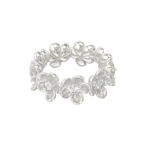 Mouhooland 925 стерлинговое серебро кольца с покрытием из белого золота унисекс