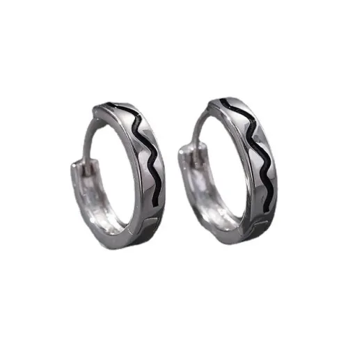 QIANFANGDAHUANGYE Титановые стальные серьги для мужчин