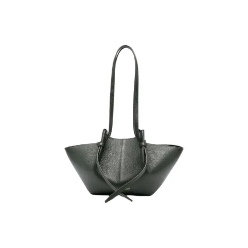 YUZEFI Телячья кожа Сумка через плечо Женская Темно-зеленая