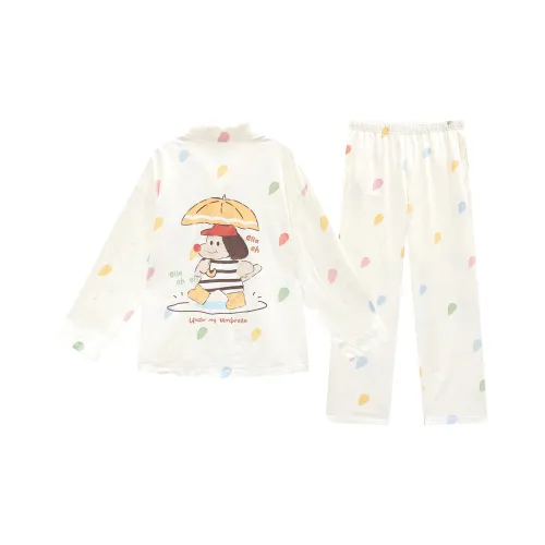 GUKOO Пижамный комплект женский светло-желтый