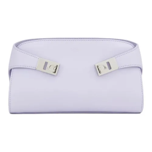 FERRAGAMO Hug Коровья кожа Сумка через плечо Мини Женская Светло-фиолетовая