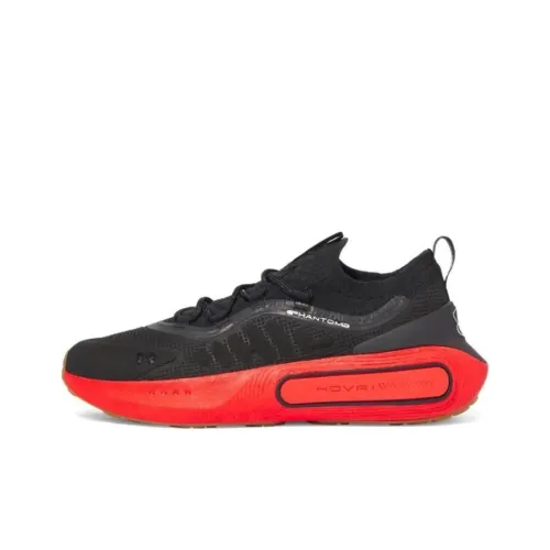 Under Armour Phantom 4 Slip-Resistant Abrasion-Resistant Low Top Casual City Commute Running Shoes Men's Black Red Утерщипающий Abrasion-Resistant Низкий Топ Повседневный Городской Коммутирование Беговые кроссовки Мужские Черный Красный