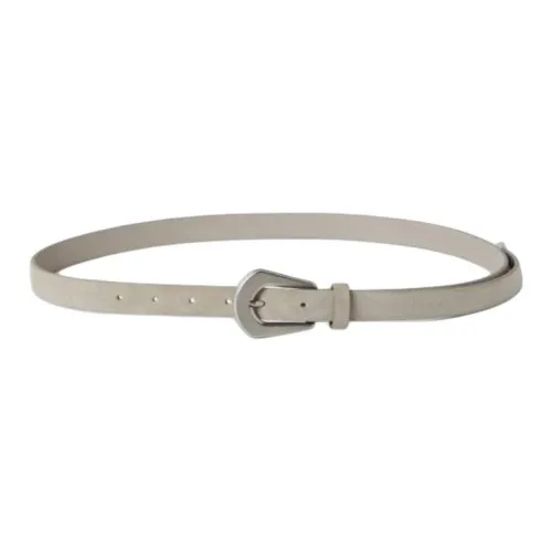 BRUNELLO CUCINELLI Телячья кожа Кожаные ремни Женские Белые Ширина 2CM