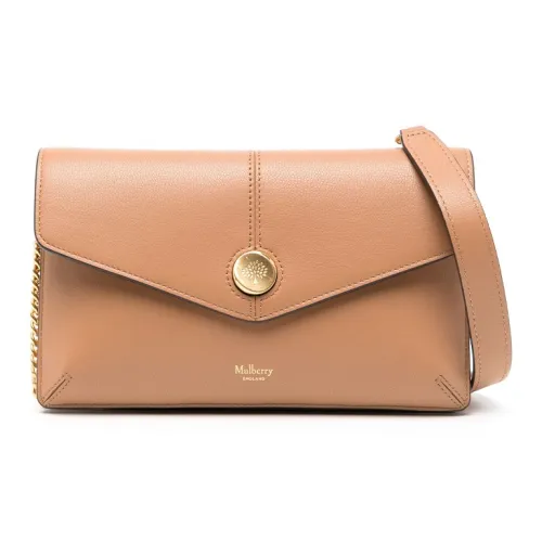 Mulberry Кожа Плечевая сумка Стандартная Женская Овсяный Коричневый