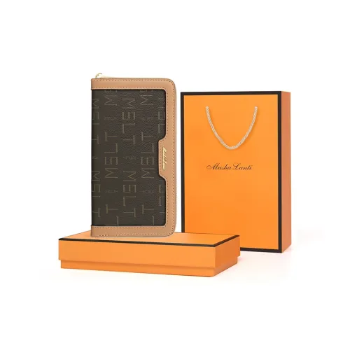 MashaLanti Кошелек из ПВХ с синтетической кожей держатель для карт кошелек стандартный женский кофейно-чайный коричневый