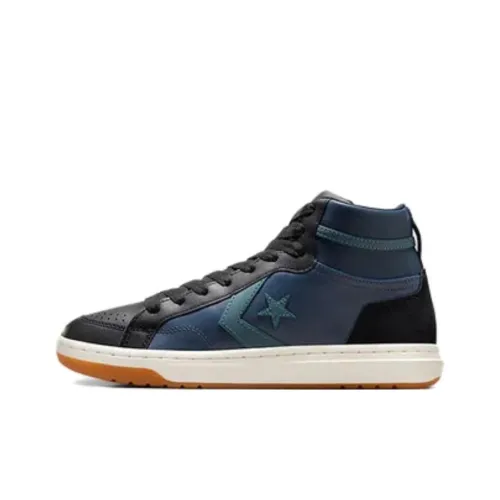 Конверс Pro Blaze Classic Slip-Resistant Abrasion-Resistant MID Skateboarding Top Shoes Unisex Black Blue
