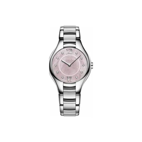 Raymond Weil Кварцевый механизм Женские часы 24 мм Розовый циферблат Корпус из нержавеющей стали Ремешок из нержавеющей стали