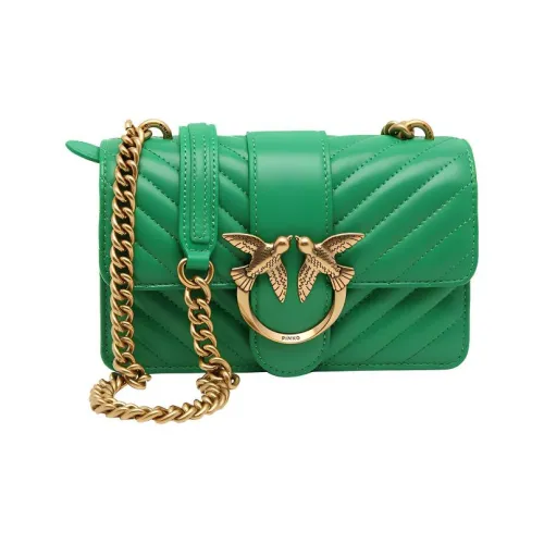 PINKO Кожа Сумка через плечо Мини Женская Зеленая