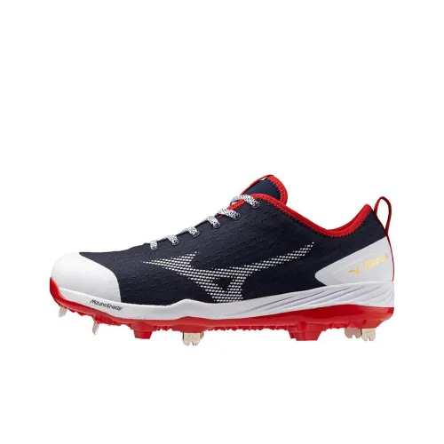 Mizuno Dominant 4 Бейсбольные кроссовки Низкий топ Красный черный Унисекс