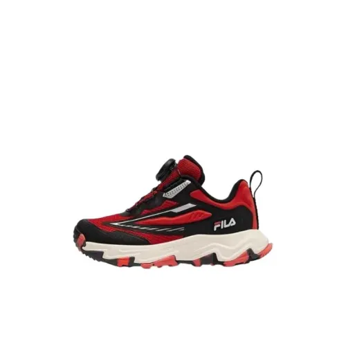 FILA KIDS BOA Змея Леопард Обувь Противоскользящая Устойчивая к износу Дышащая Низкий Топ Детская Туристическая Обувь