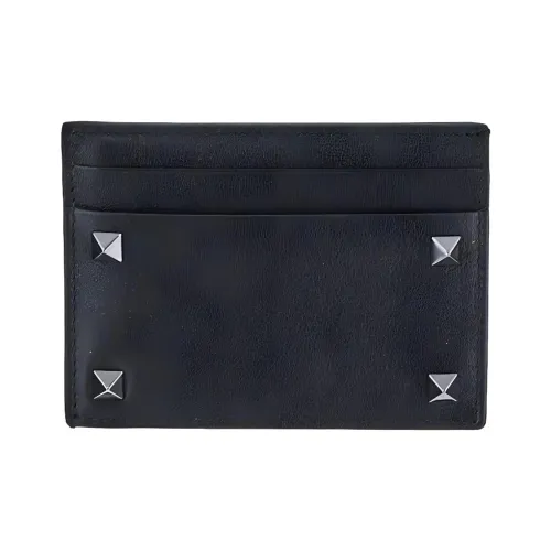 Valentino Rockstud Держатель для карт из телячьей кожи Мужской Черный