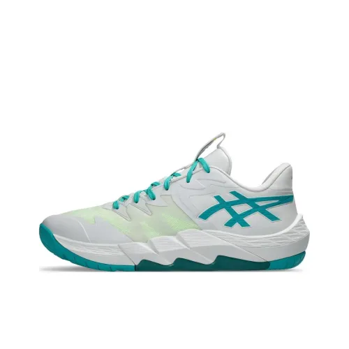 Asics Амортизация Износостойкие Низкие Баскетбольные Кроссовки Унисекс Белые