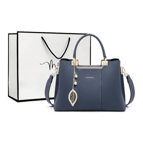 MILLIE'S Корова Кожа Сумка Сумка через плечо Сумка через плечо Стандартная Женская Синяя