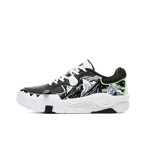 PEAK Resistant Low Top Скейтборд Кроссовки Мужские Черный Темно-Серый Белый