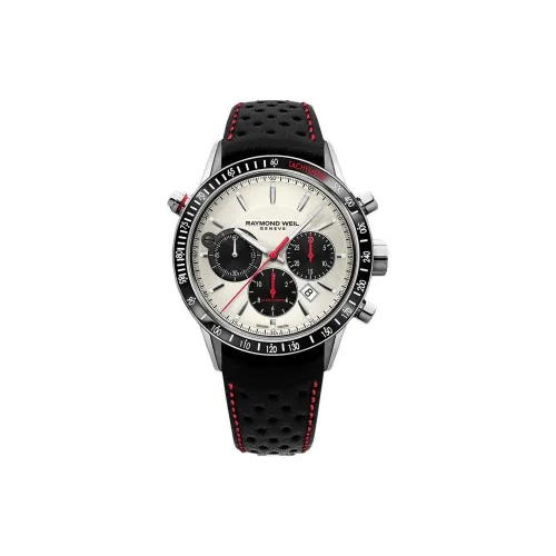 Raymond Weil Автоматический Механический Часы Мужские Циферблат 43,5 мм Серебристый Нержавеющая Сталь Корпус Кожаный Ремешок