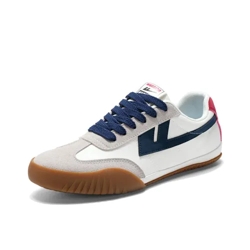 Warrior Износостойкий Дышащий Легкий Низкий Топ Повседневная Обувь Мужская Белый Темно-Синий