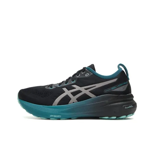 Asics Gel Kayano 31 Устойчивый к истиранию Дышащий Низкий Топ Марафон Бег на длинные дистанции Обувь Мужская Черный Серый
