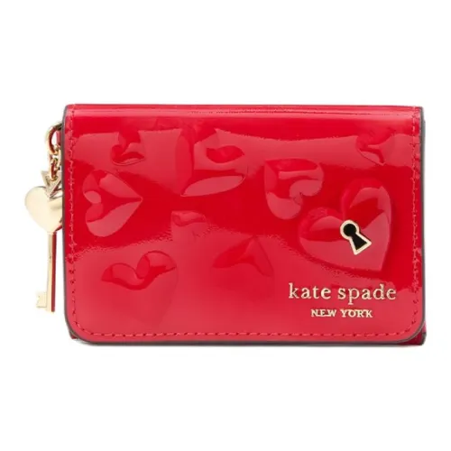 Kate Spade Кошелек из коровьей кожи маленький женский вишневый рубиново-красный