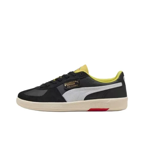 Scuderia Ferrari X PUMA Palermo Low Топ Скейтборд Кроссовки Мужские Черные Желтые