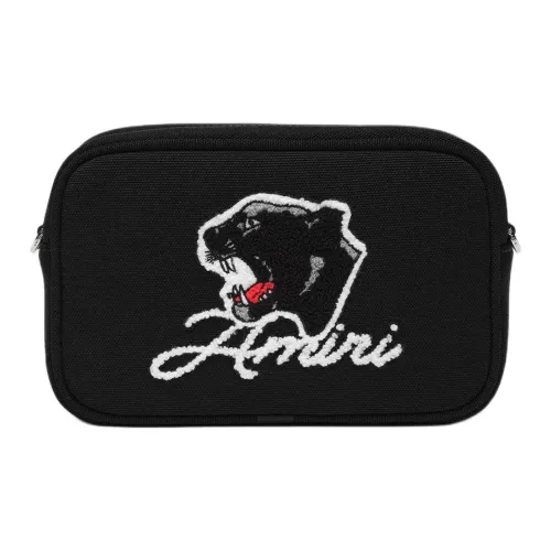 AMIRI Хлопковая ткань Camera Сумка Сумка через плечо Сумка на плечо Унисекс Черный