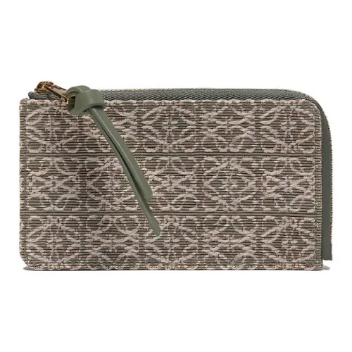 LOEWE Anagram Коровья кожа текстиль кошелек для карт кошелек для монет кошелек для карт женский авокадо-зеленый