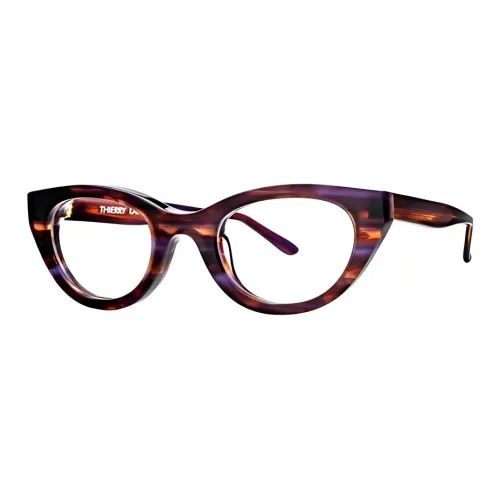 Thierry Lasry Ацетат Ацетилцеллюлоза Кошачий глаз Оправы для очков Женские Коричневый