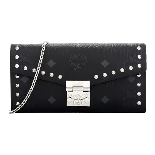 MCM Tracy Visetos Кошелек из искусственной кожи сумка через плечо большая женская черная