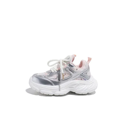 Babaya Амортизация Дышащий Легкий Амортизация Низкий Топ Kids Lifestyle Shoes Серебристо-розовый Детский