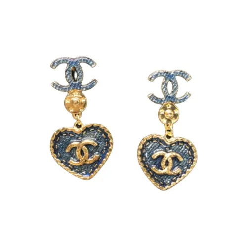 Серьги CHANEL Унисекс Золото Черный