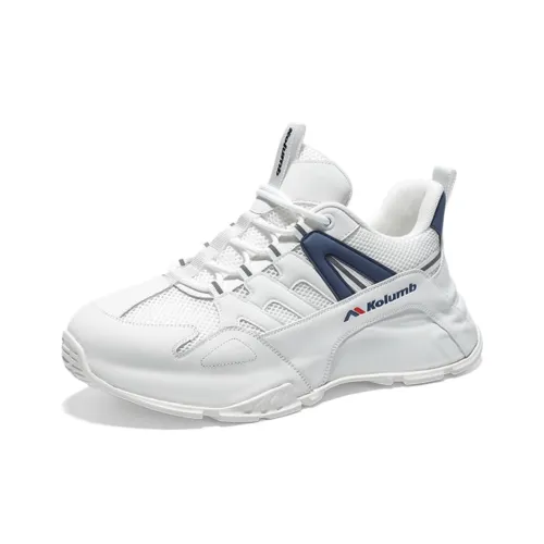 KOLUMB Амортизаторы Шок Устойчивый к истиранию Низкий Топ Повседневный Мужской Белый Синий