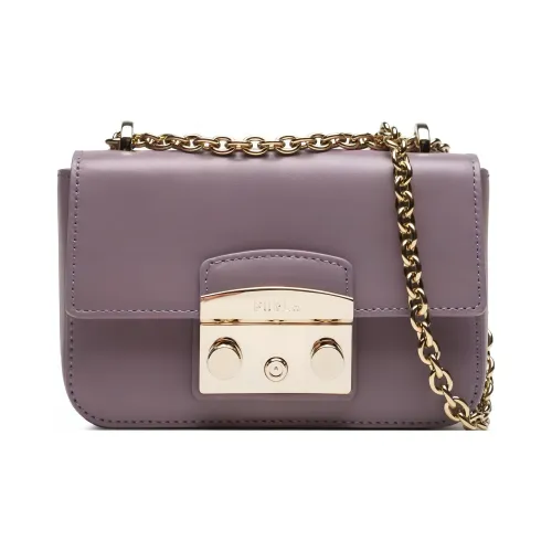 Furla Сумка через плечо из кожи женская светло-фиолетовая