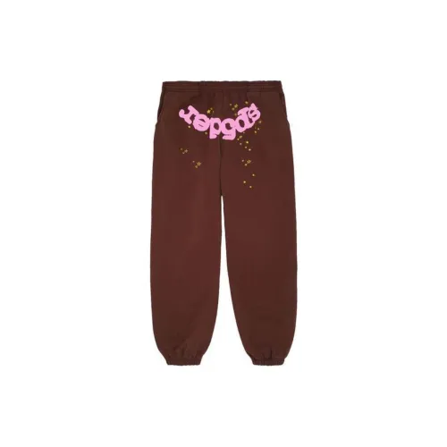 Sp5der Вязаные тренировочные штаны унисекс коричневые