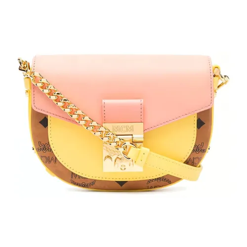 MCM Patricia Visetos Напп-Кожа Сумка через плечо Сумка на плечо Женская Розовая Многоцветная