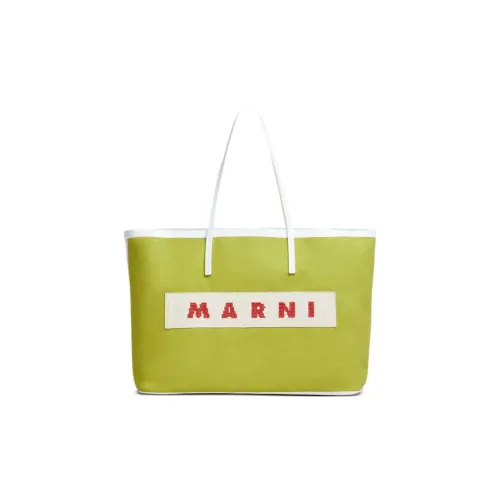 MARNI Телячья кожа с хлопком Сумка Маленькая Мужская Яблоко Зеленый Белый