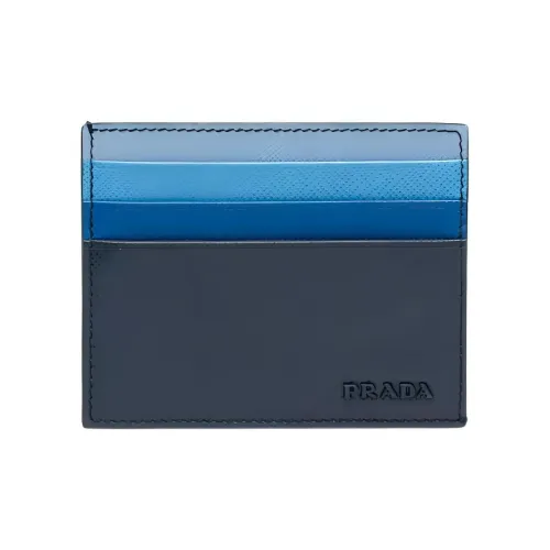 PRADA Saffiano кожаный держатель для карт мужской синий