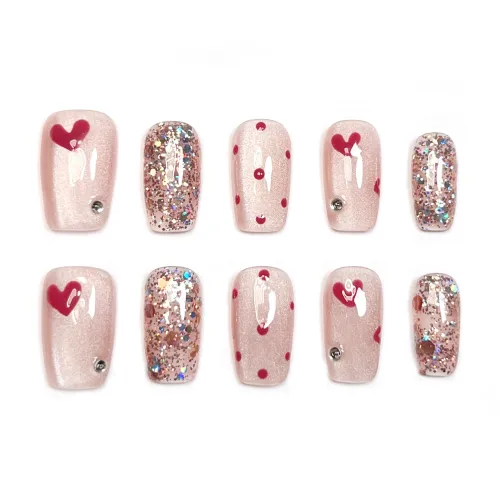 KDOW Сладкий Wish Нишевый Премиум Мода Осветляющий False Nail Средний LADDER 19мм