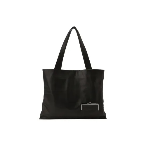 Yohji Yamamoto Коровья кожа Тоут Сумка Сумка для покупок Сумка Сумка через плечо Унисекс Черный