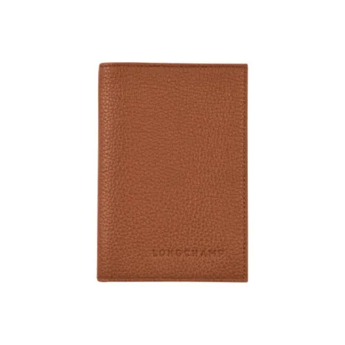 LONGCHAMP Держатель для паспорта из коровьей кожи Мужской Коричневый