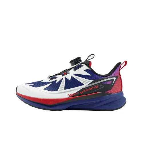 QIAODAN Light Speed 2,0 Детская беговая обувь Низкий топ Синий с Белым шрифтом Унисекс