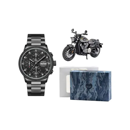 OBLVLO Автоматический Механический Механизм Нержавеющая Сталь Ремешок Часы Мужские Черный Циферблат